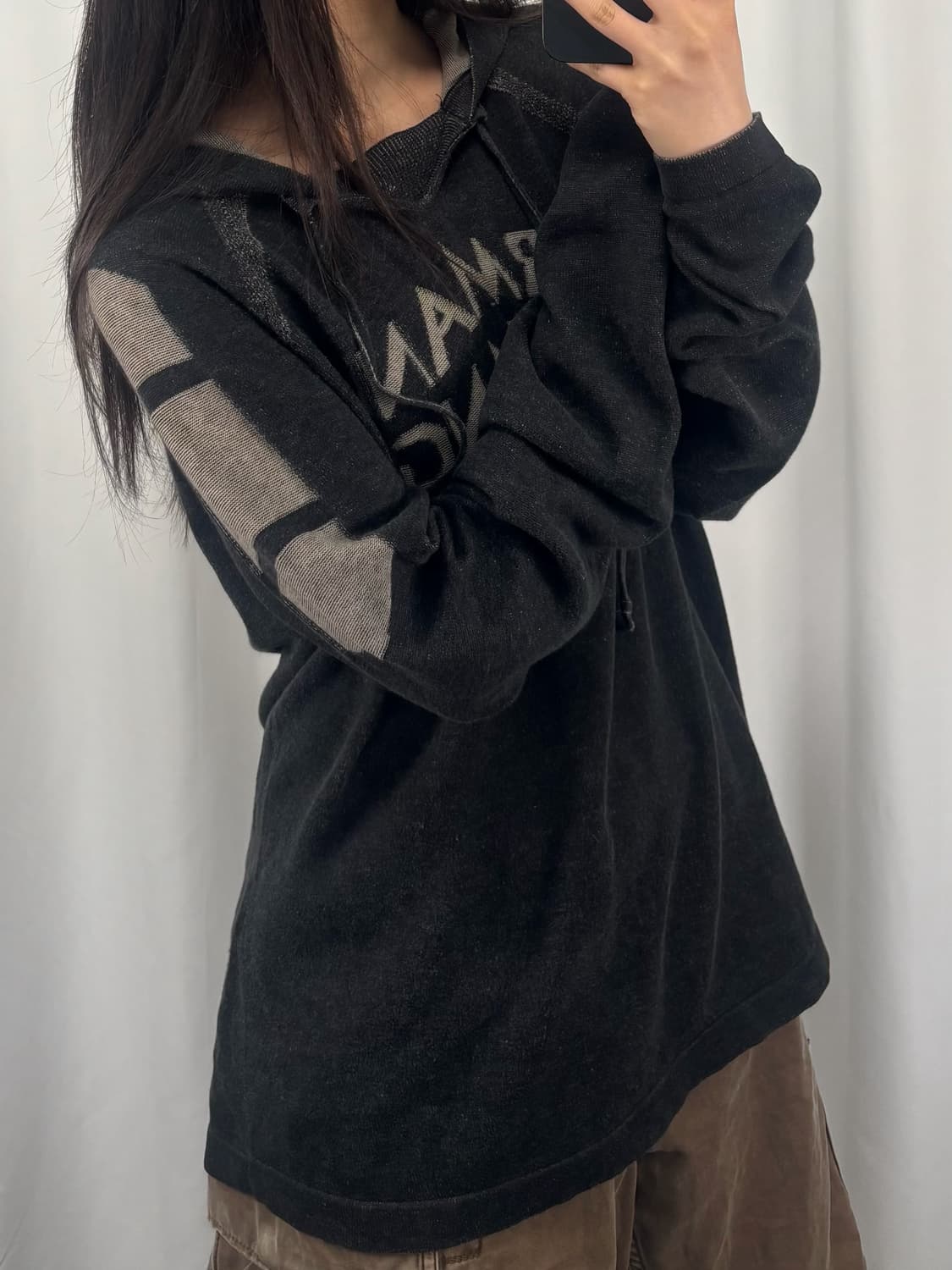 아르마니 익스체인지 빅로고 니트 후드 상품이미지3