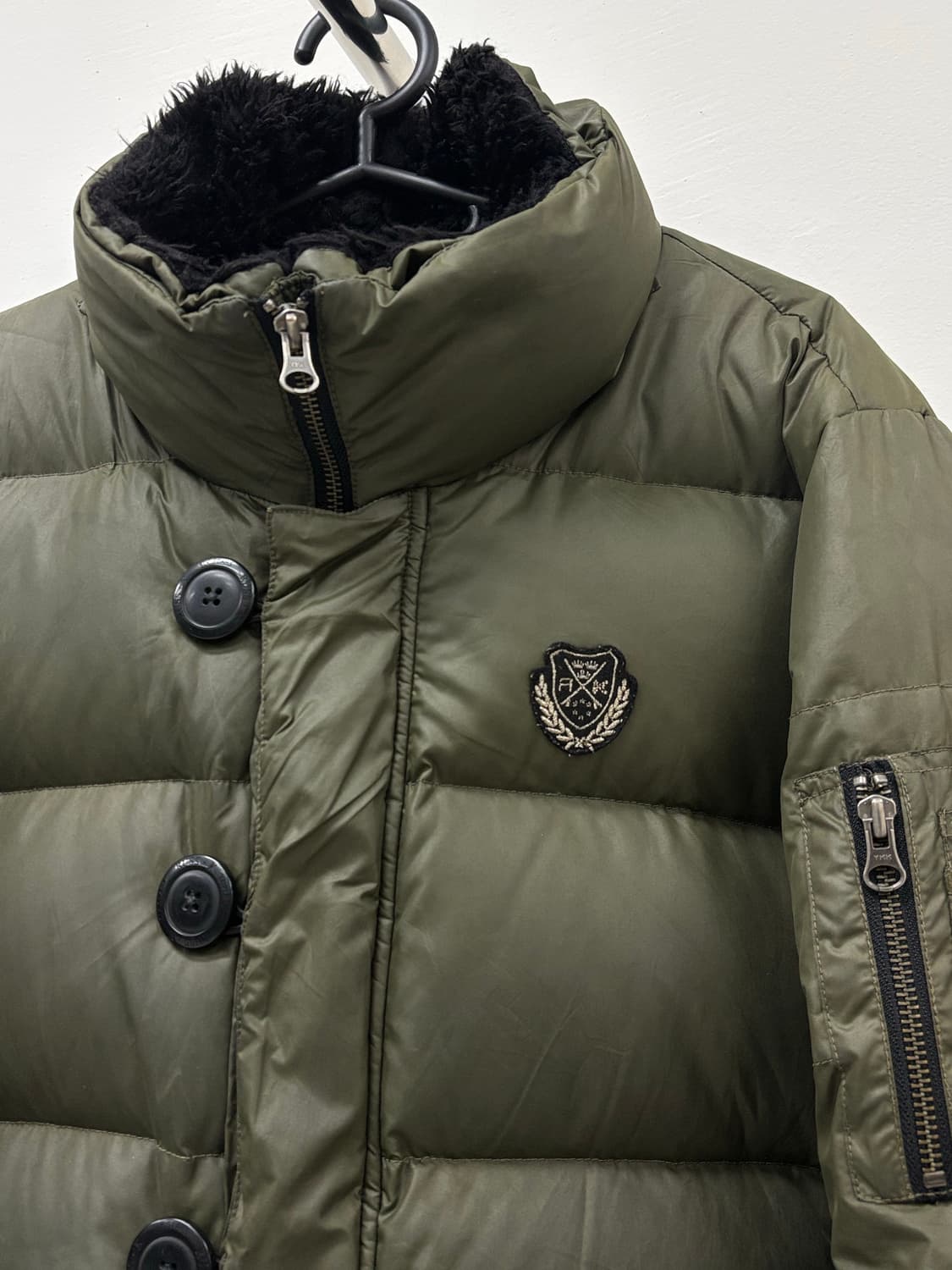 빈티지 카키 덕다운 패딩 점퍼 상품이미지7