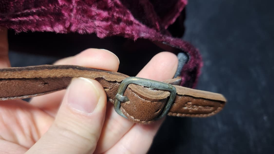 슈프림 벨벳 캠프캡 버건디 상품이미지2