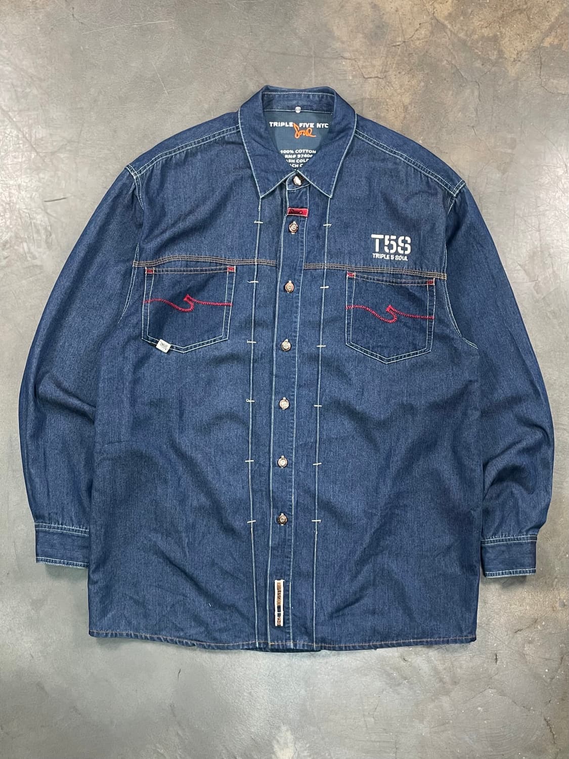 트리플5소울 올드스쿨 데님 셔츠 상품이미지1