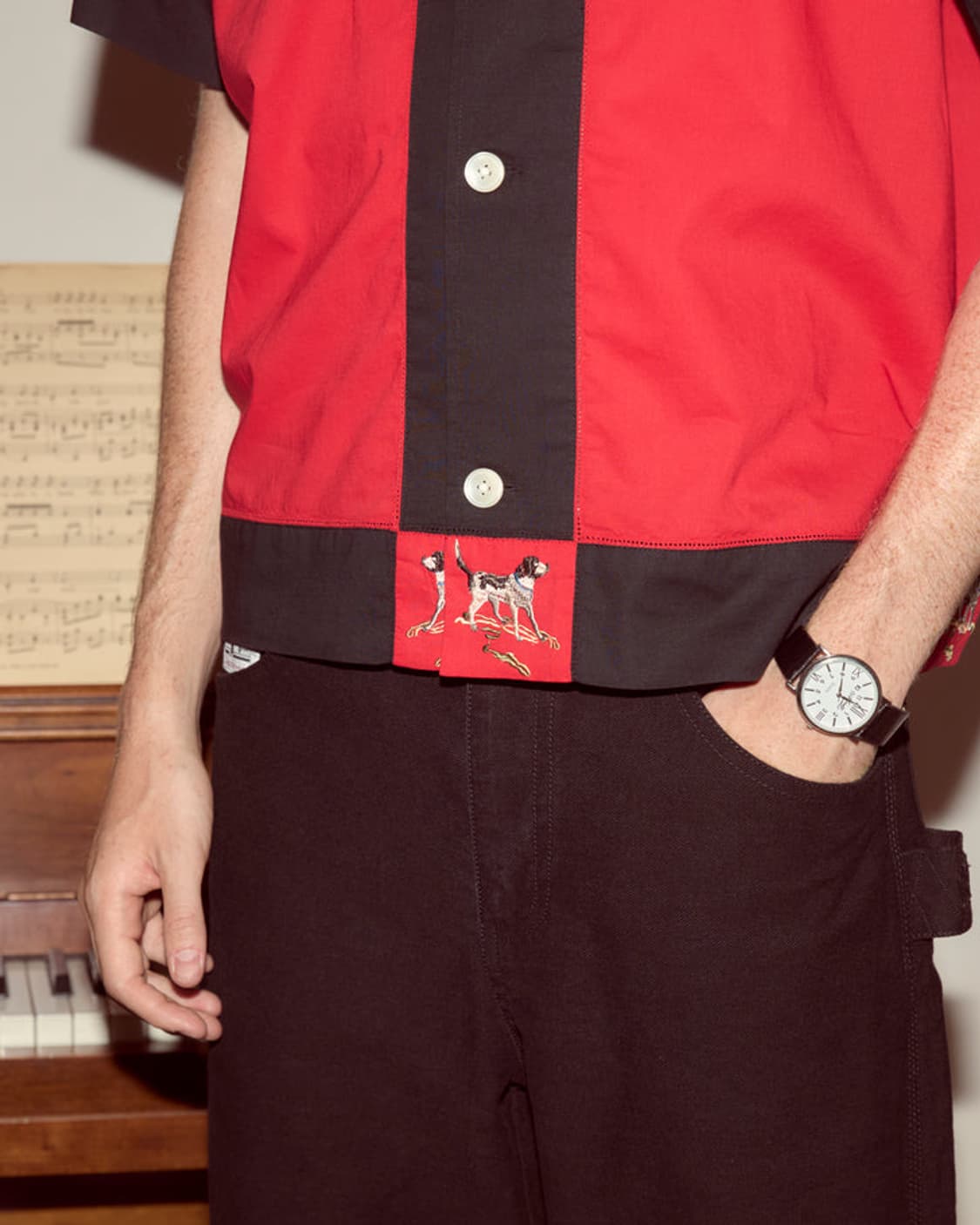 [S,M]보디 BODE Pointer Short Sleeve 셔츠/레드 상품이미지1