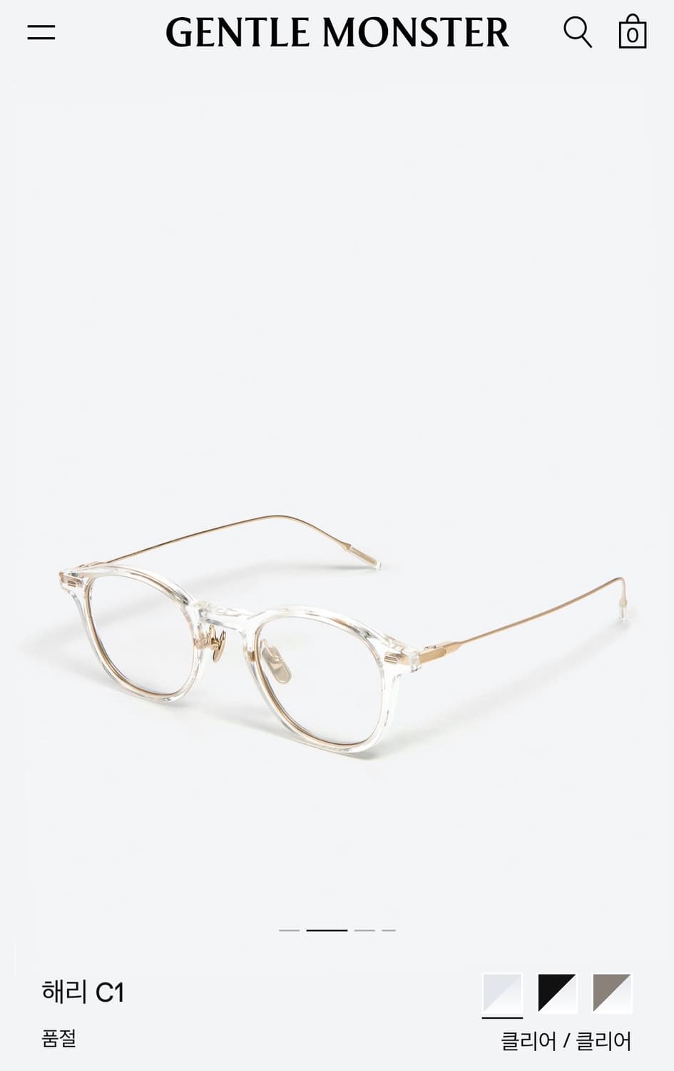 젠틀몬스터 해리 C1 클리어 상품이미지2