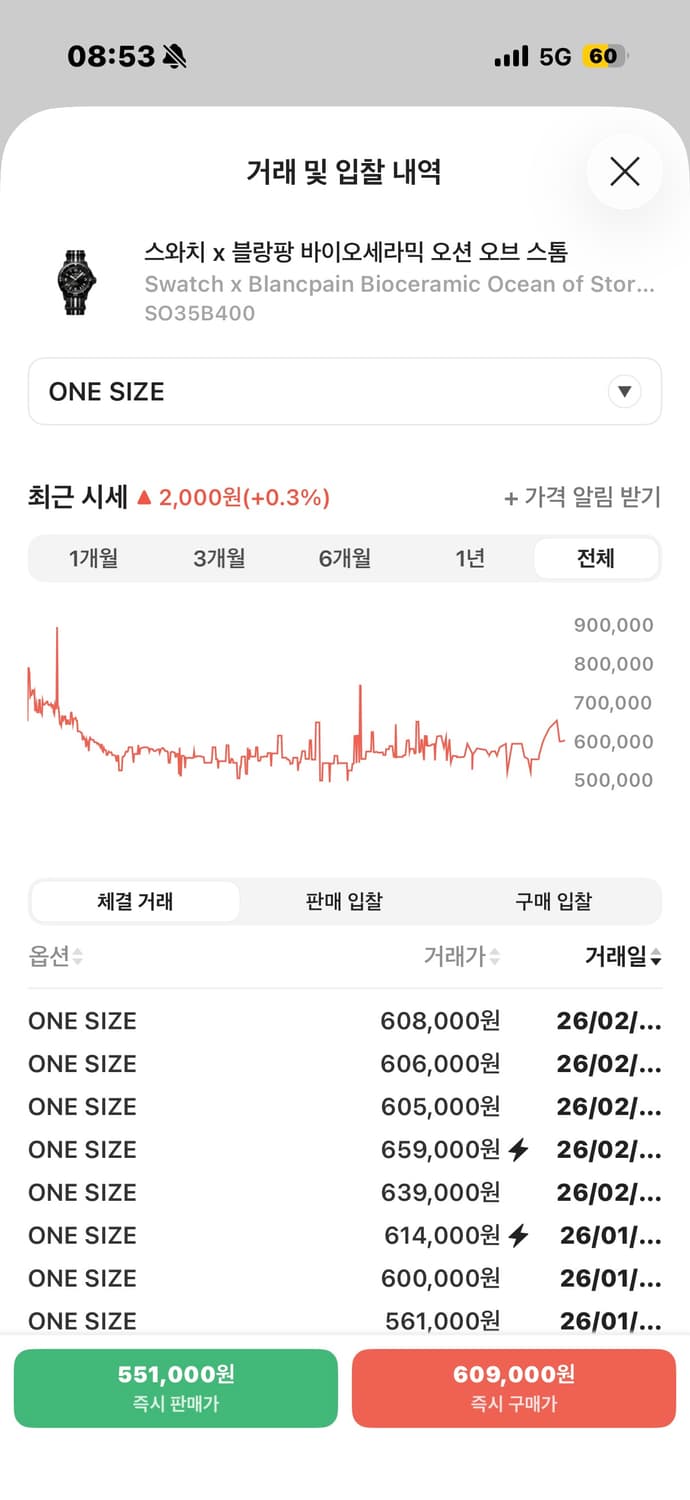 스와치 블랑팡 오션 오브 스톰(블랙) 상품이미지7