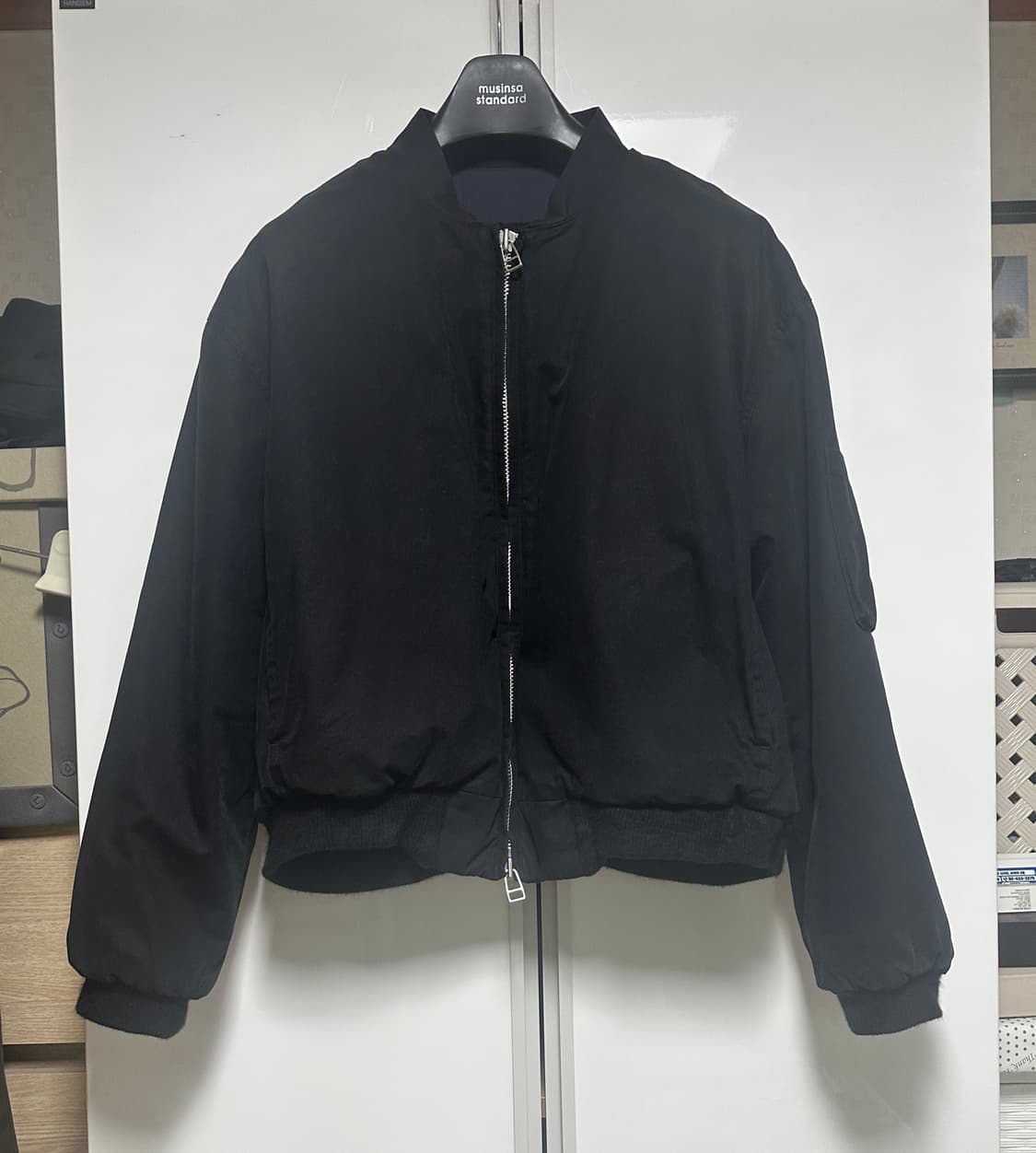 해칭룸 헤비 플라이트 자켓 블랙 2사이즈  상품이미지4