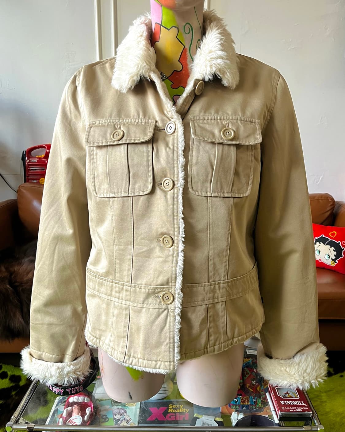 2000s Abecrombie & Fitch Trucker Fur JK 상품이미지2