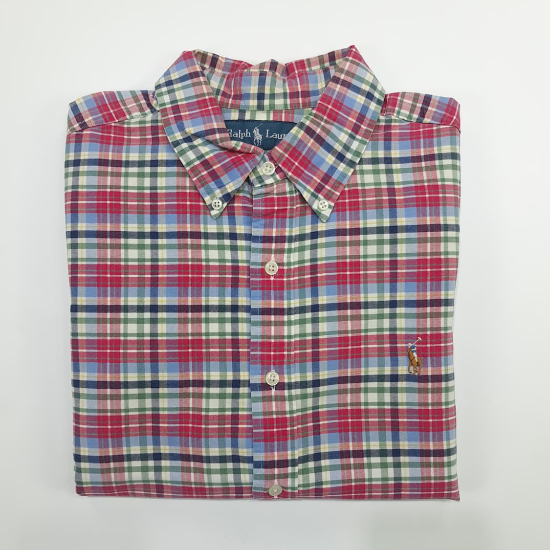 Co852 XL 폴로 랄프로렌 멀티컬러 타탄체크 긴팔 셔츠 남방 상품이미지8