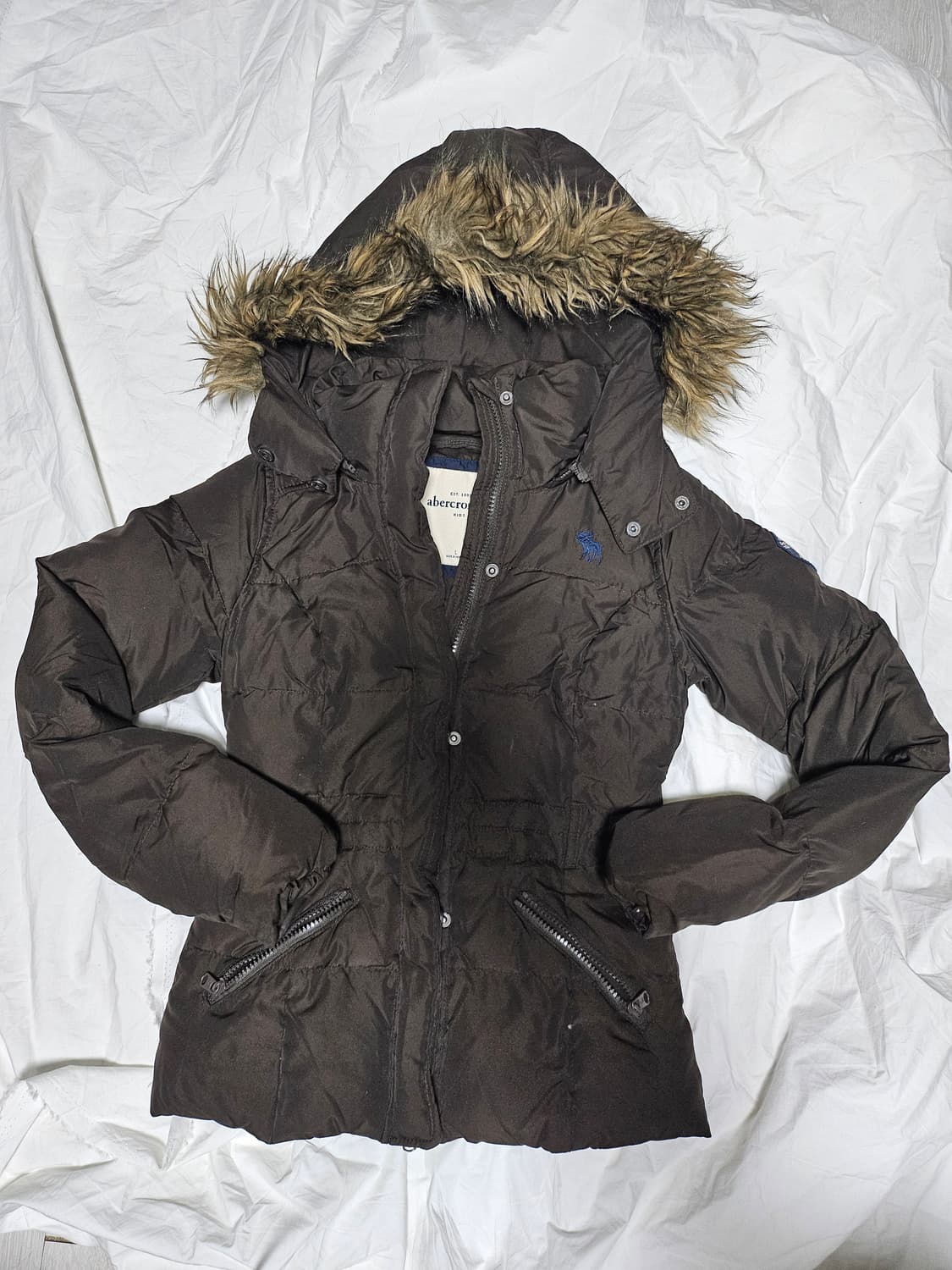 아베크롬비 갸루깔 울프죠 후드 패딩 S 상품이미지1