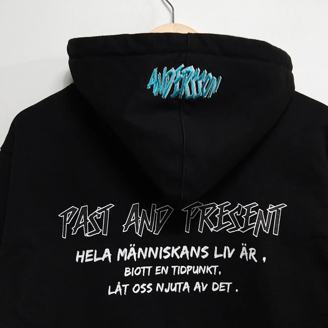 남녀공용M)Andersson Bell 앤더슨벨 스웻 후드티 블랙 상품이미지4