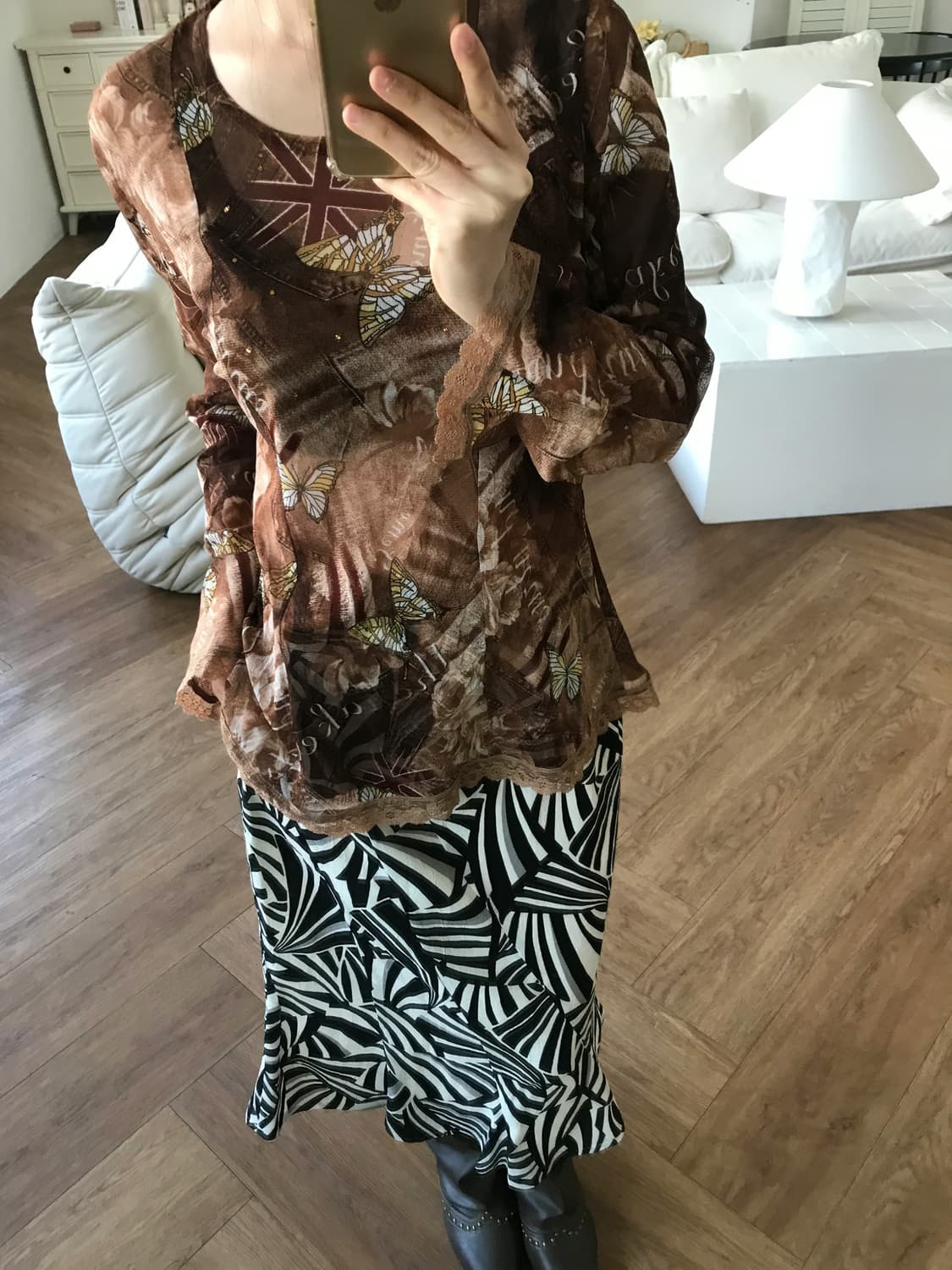 vintage pattern lace top 상품이미지2