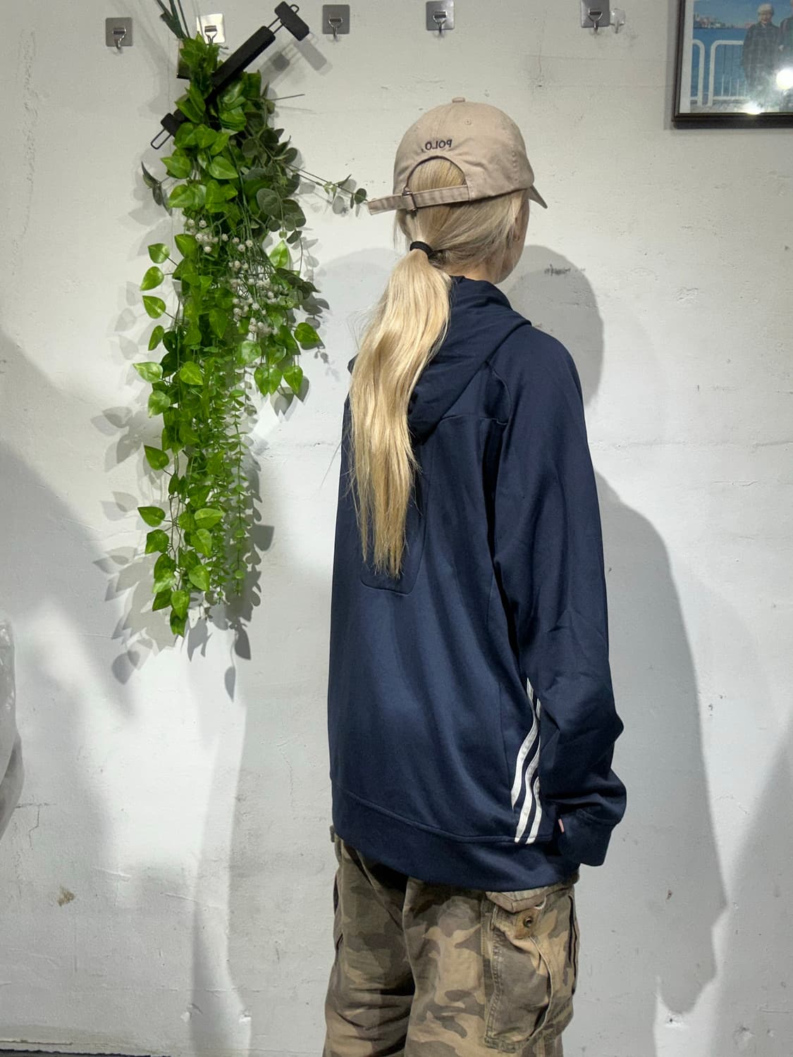 아디다스 네이비 후드 오버핏 트랙탑 져지 XL 상품이미지3