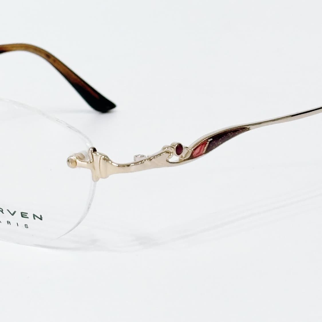 키지클럽 CARVEN 골드 포인트 무테 데드스탁 빈티지안경 상품이미지4