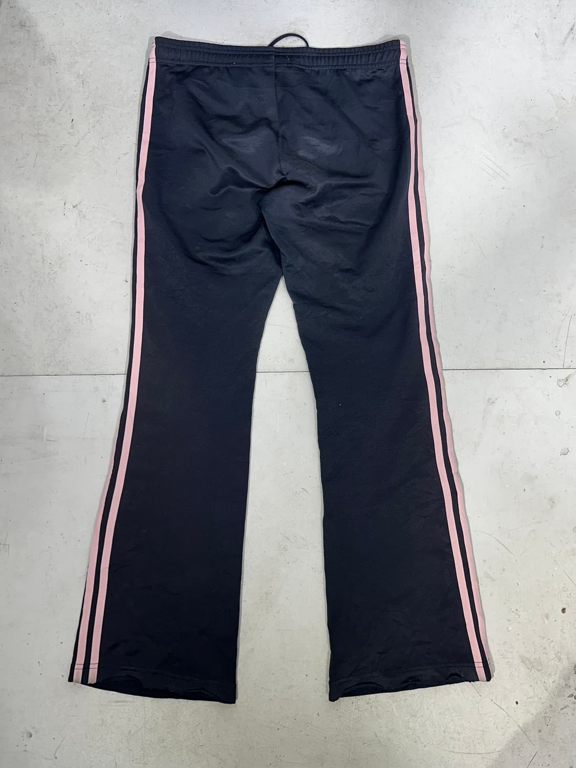  아디다스 네이비 핑크 삼선 와이드 부츠컷 추리닝 바지 트레이닝 팬츠 S 상품이미지5