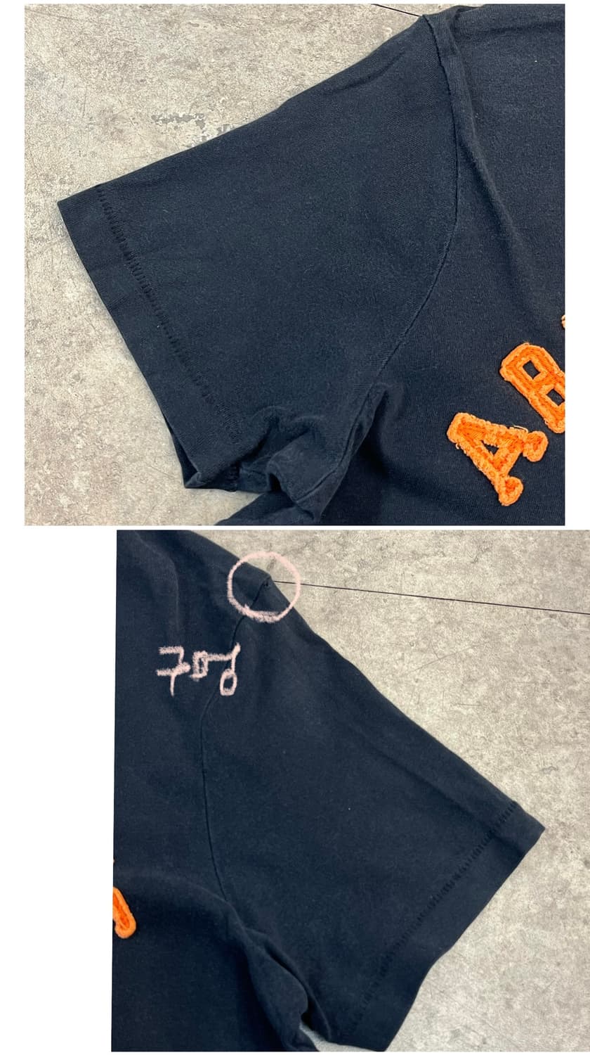 아베크롬비 패치 반팔티 네이비 M #csz3789 상품이미지6