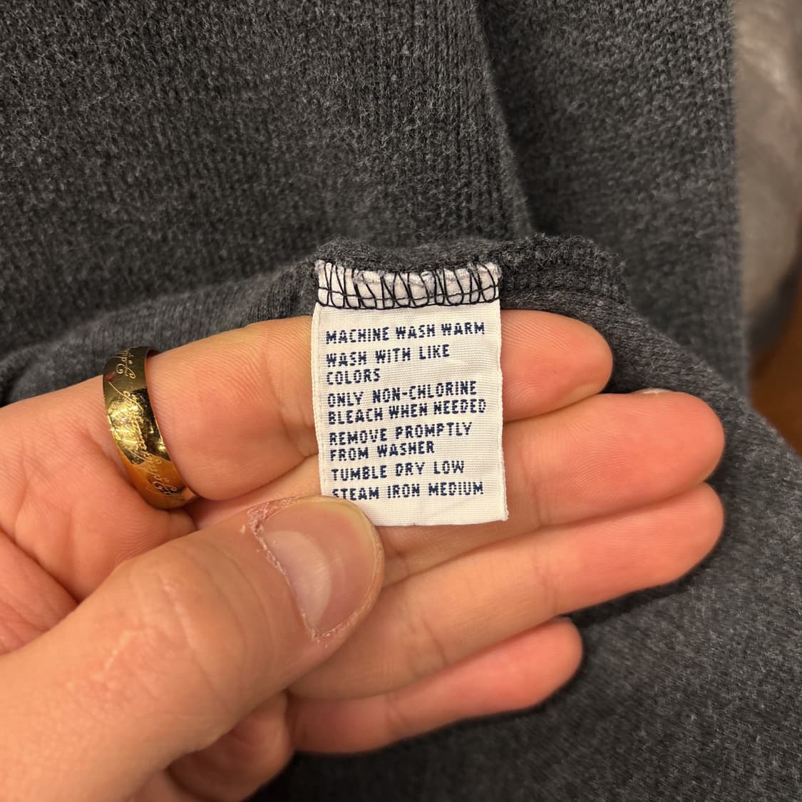 90s 폴로 랄프로렌 피마코튼 니트 하프집업 차콜 N925 상품이미지9