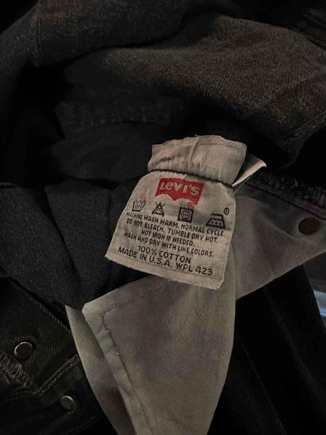 90s USA 빈티지 리바이스 501 0660 흑청 블랙진 데님 팬츠 상품이미지9