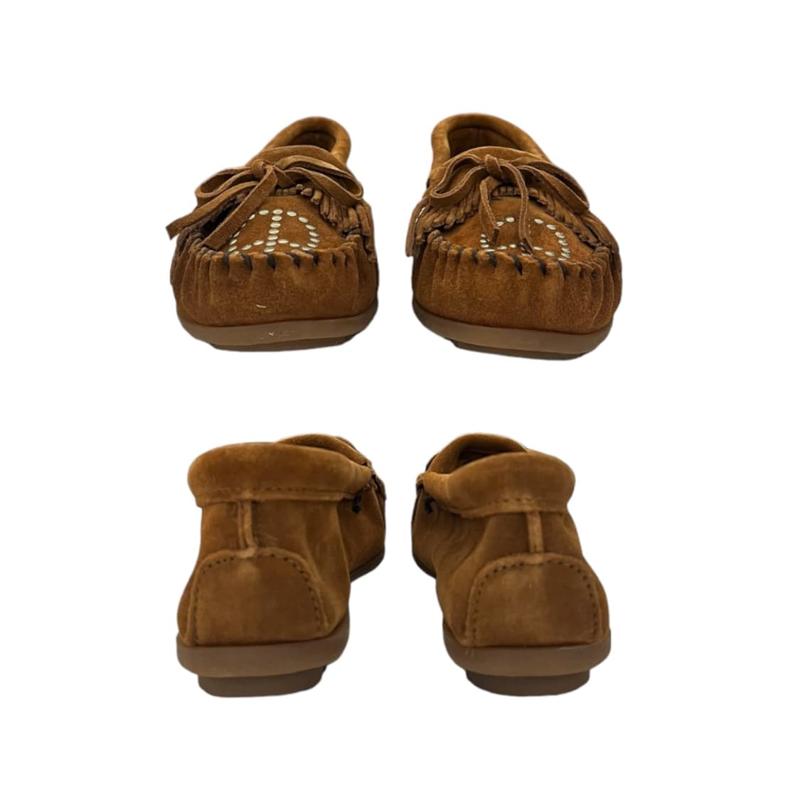 미네통카 피스 팁 모카신 슈즈 브라운 (250) 상품이미지5