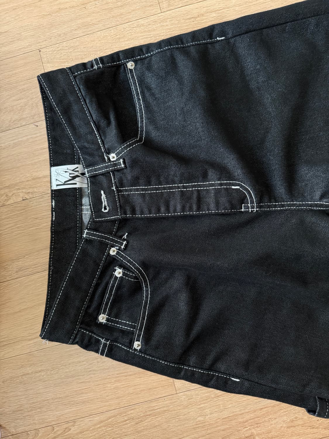 카시코 데님팬츠 블랙 상품이미지4