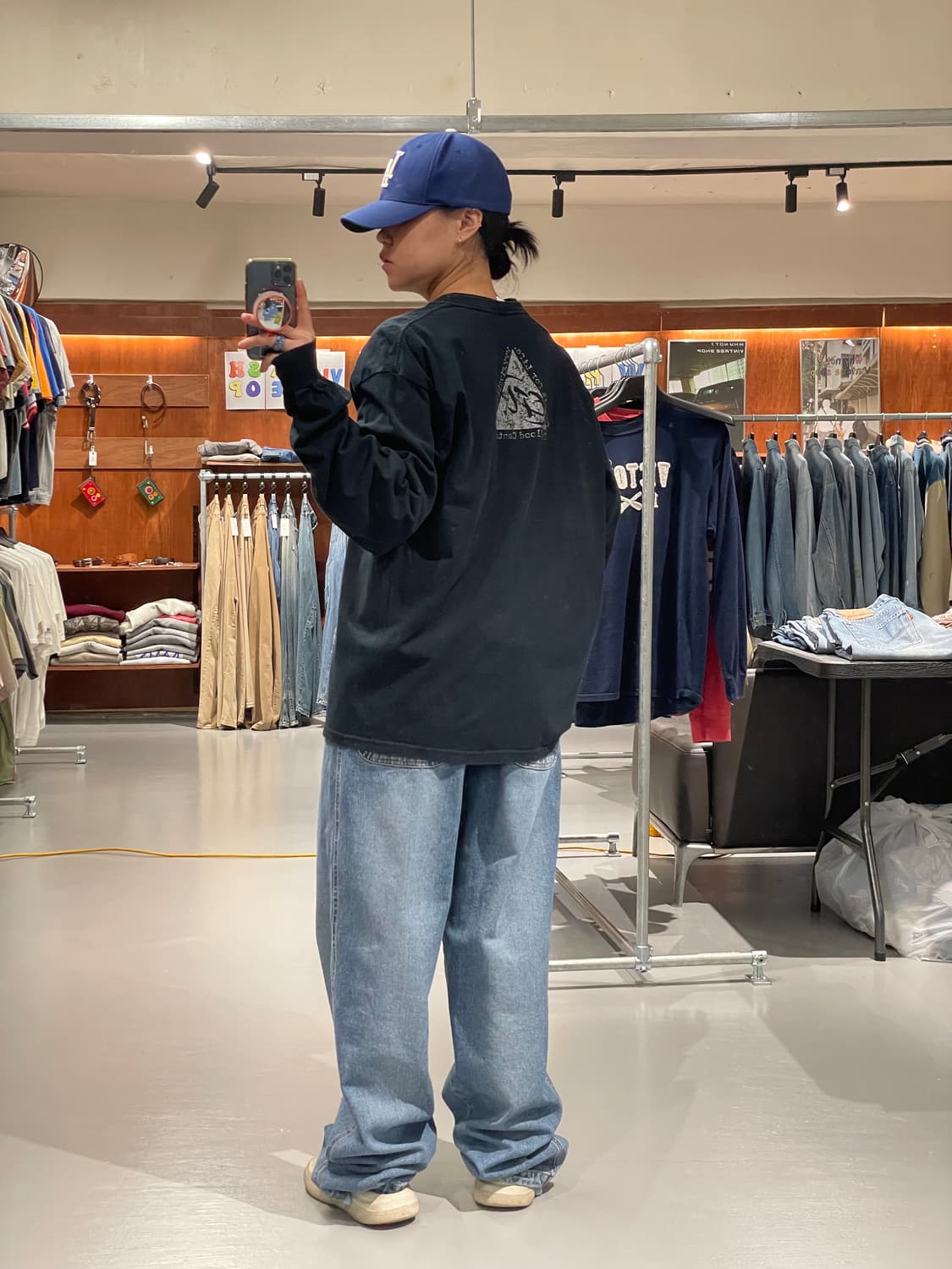 빈티지 롱슬리브 티셔츠(블랙)   상품이미지5