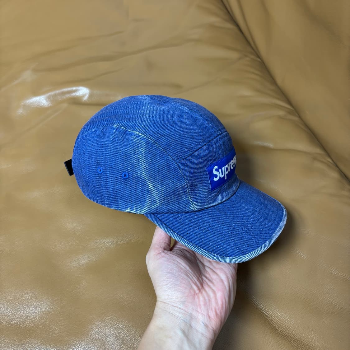 Supreme 슈프림 워시드 데님 블루 캠프캡 모자 Denim Blue 상품이미지3
