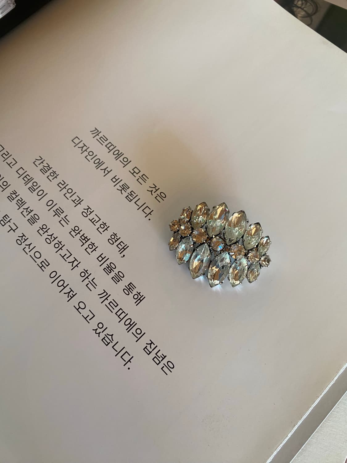 일본 빈티지 크리스탈 브로치 상품이미지1