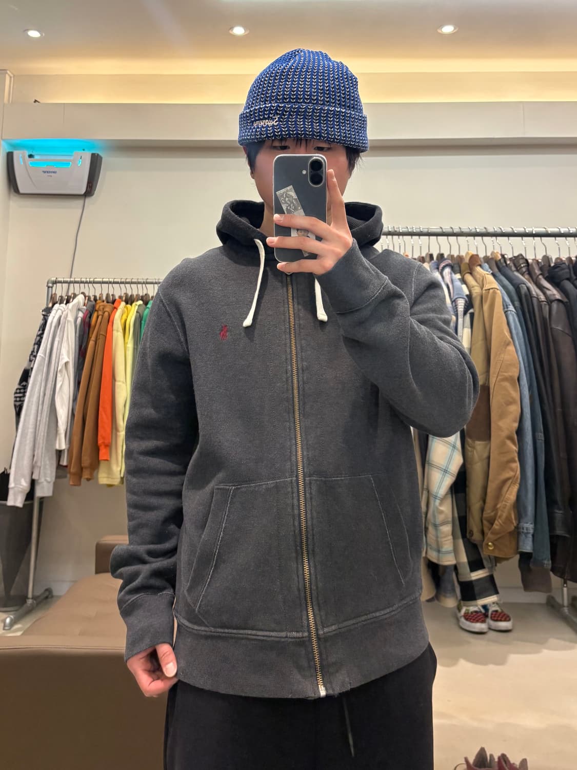 폴로 랄프로렌 와플 후드집업 상품이미지9