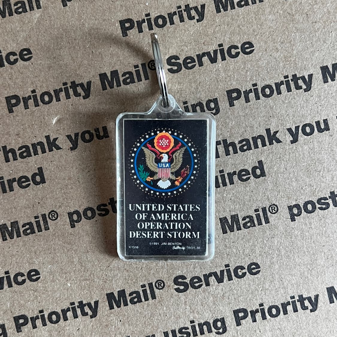 90s vtg Operation Desert Storm Keyring 상품이미지2