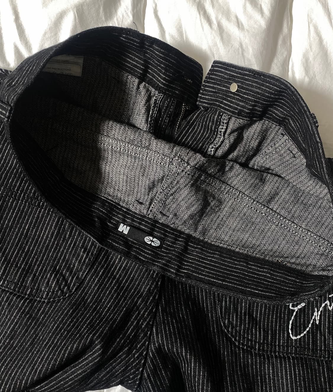 이알티알 ertr Stripe Denim Pants Black 데님 상품이미지4