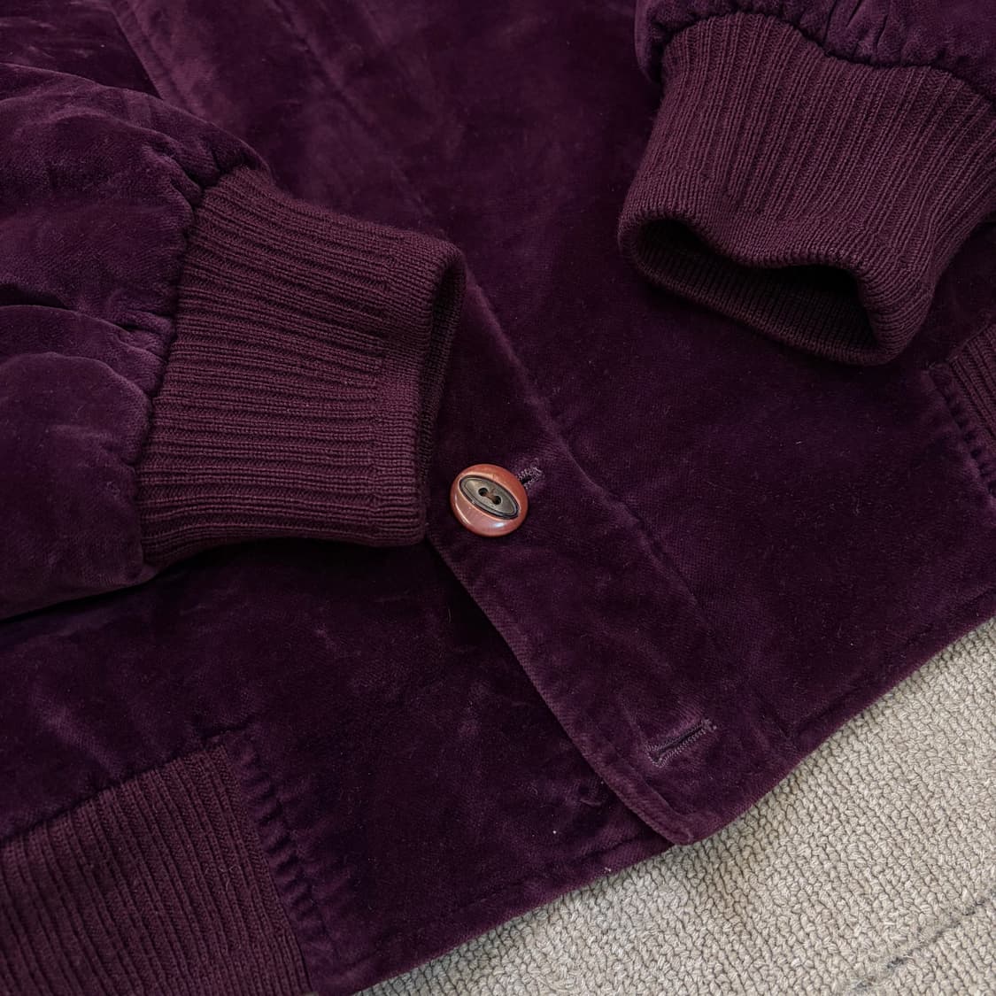 70s 영도벨벧 빈티지 영도벨벳(벨루어) 봄버 자켓  상품이미지4