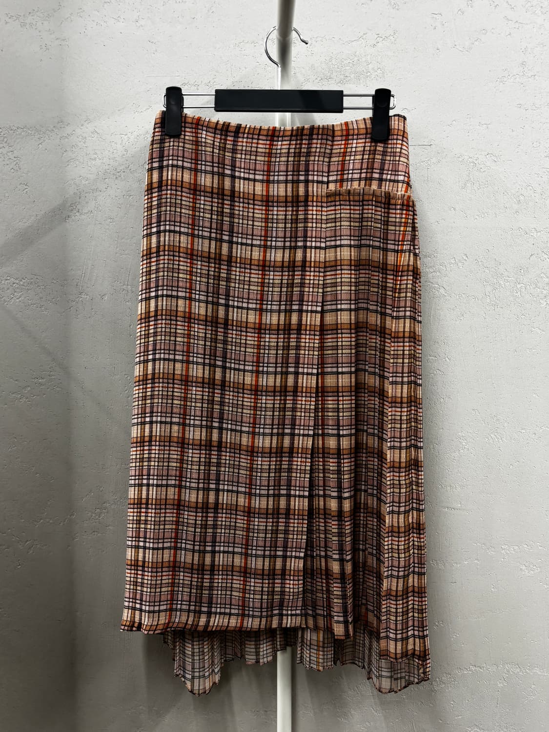 구호 체크 롱 스커트 64-94 상품이미지3