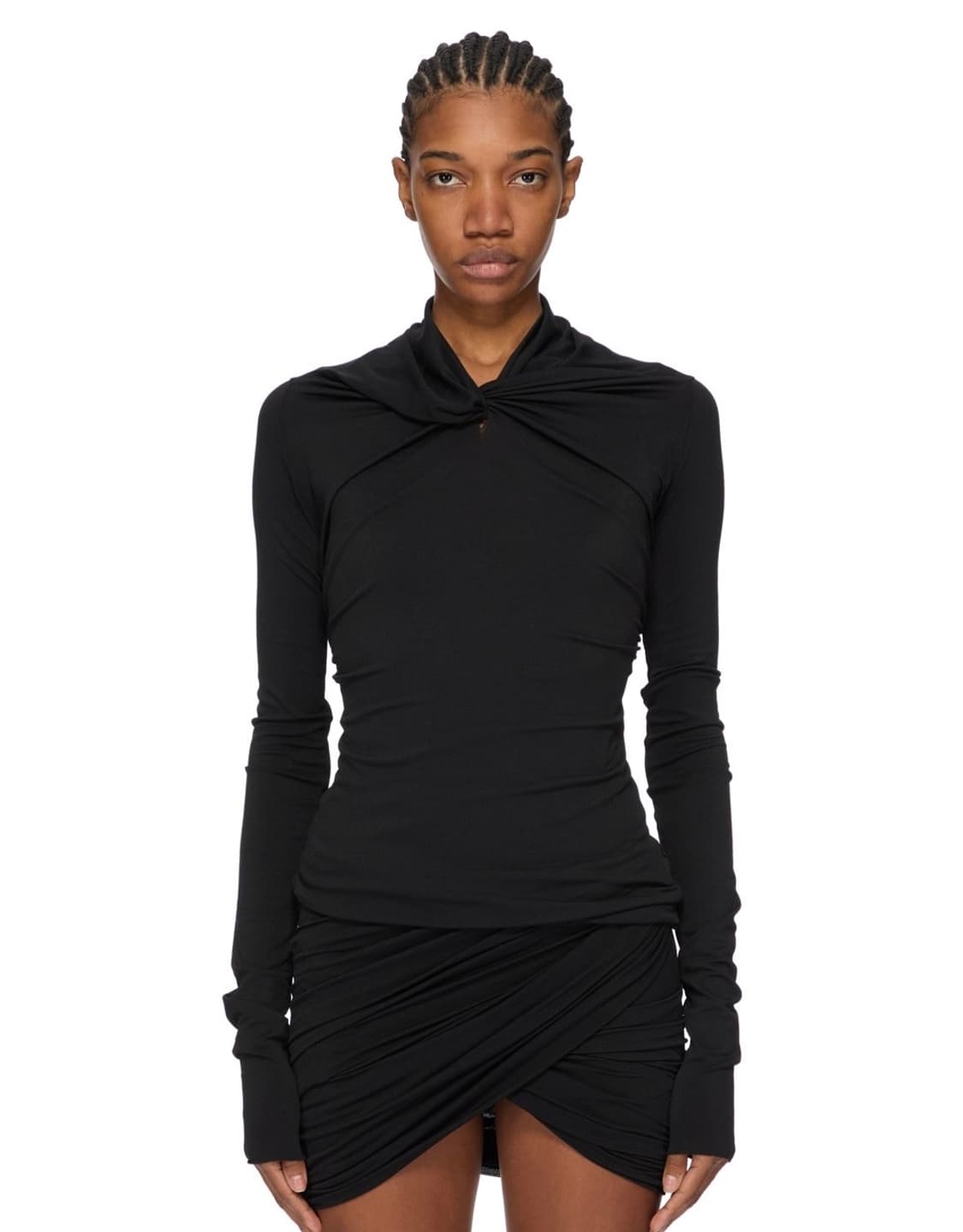 [42,44]릭오웬스 CONCORDIANS 드레이프 탑/블랙 상품이미지1