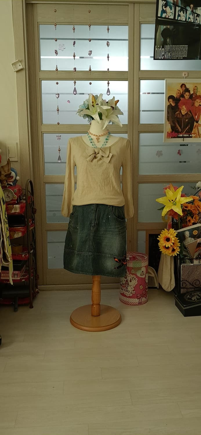 밀크라떼 리본 니트 상품이미지1