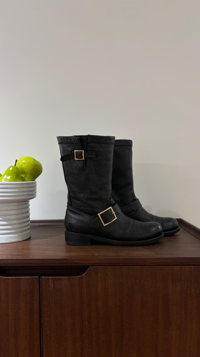 지미추 레더 바이커 앵글 부츠 상품이미지3