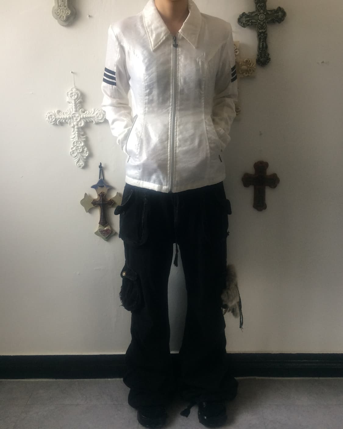 Adidas glossy zip up 상품이미지1