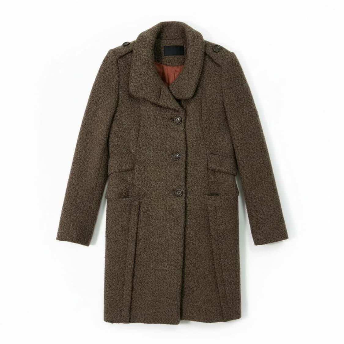 시스템 브라운 모직코트 상품이미지1