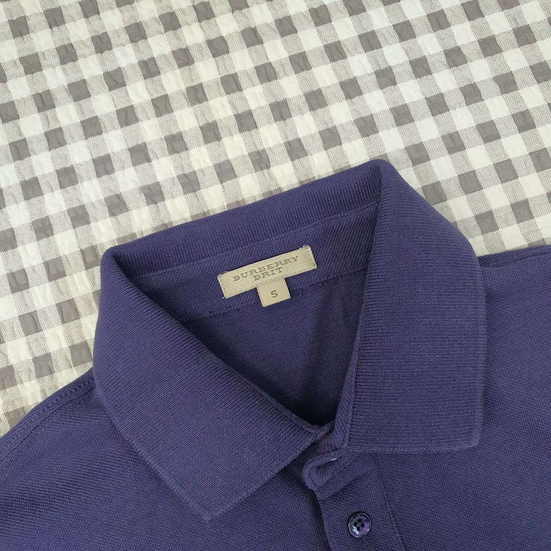 버버리 슬림핏 반소매 카라티 남자95 상품이미지2