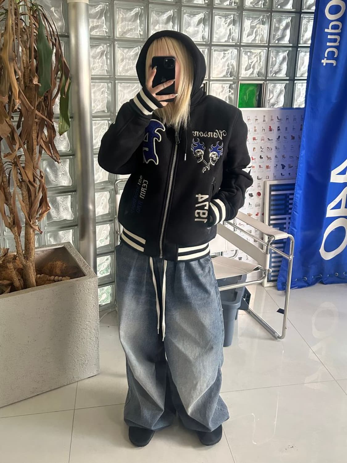 VARSITY JACKET 크롭 바시티 재킷 AAV-2601 상품이미지1