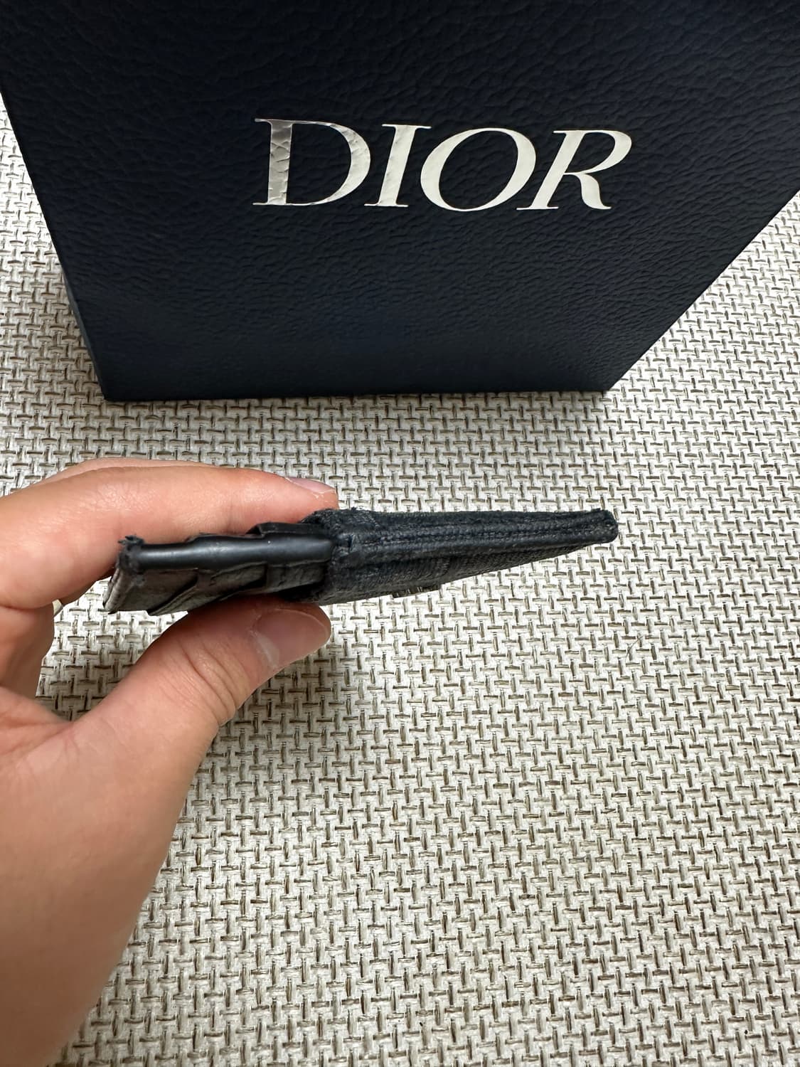 [OS/당일배송] 25ss 디올 오블리크 카드홀더 블랙 상품이미지3