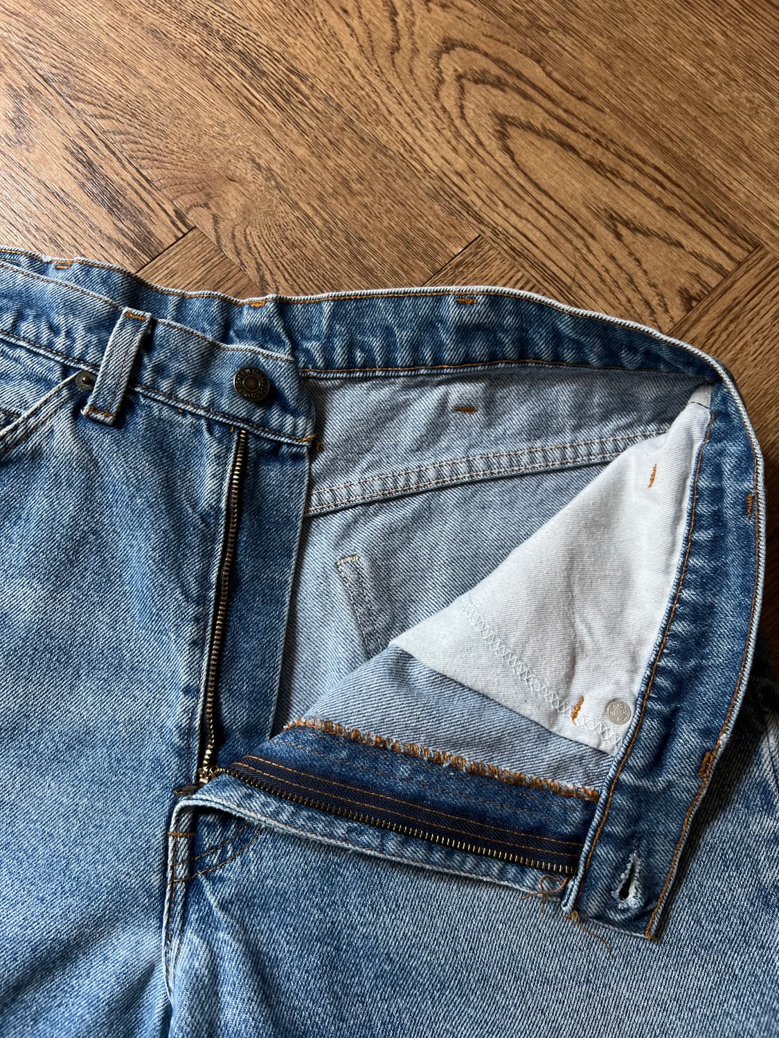 [34]70's 리바이스 20517-0217 오렌지탭 컷오프 플레어진 상품이미지3