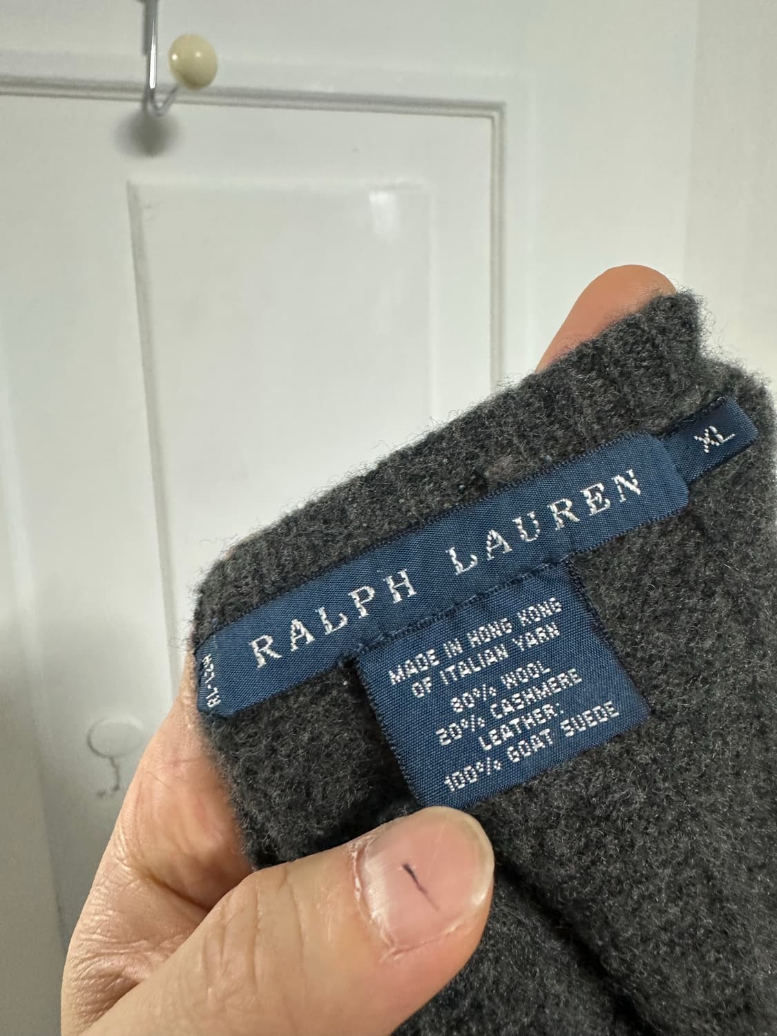 랄프로렌 캐시미어 울 레더패치 니트 상품이미지3