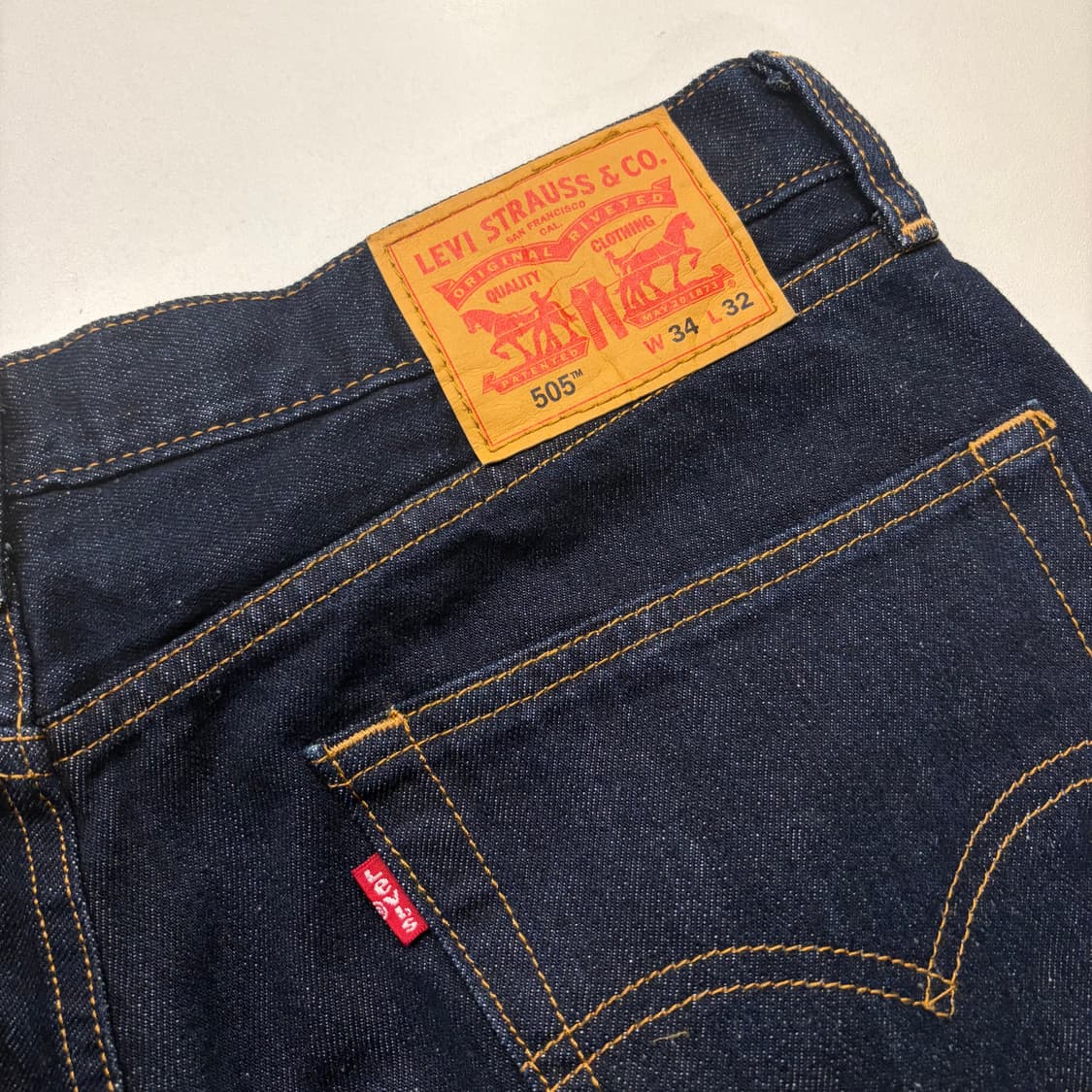 [34x32] 리바이스 505 데님 진청 팬츠 청바지 D205 상품이미지3