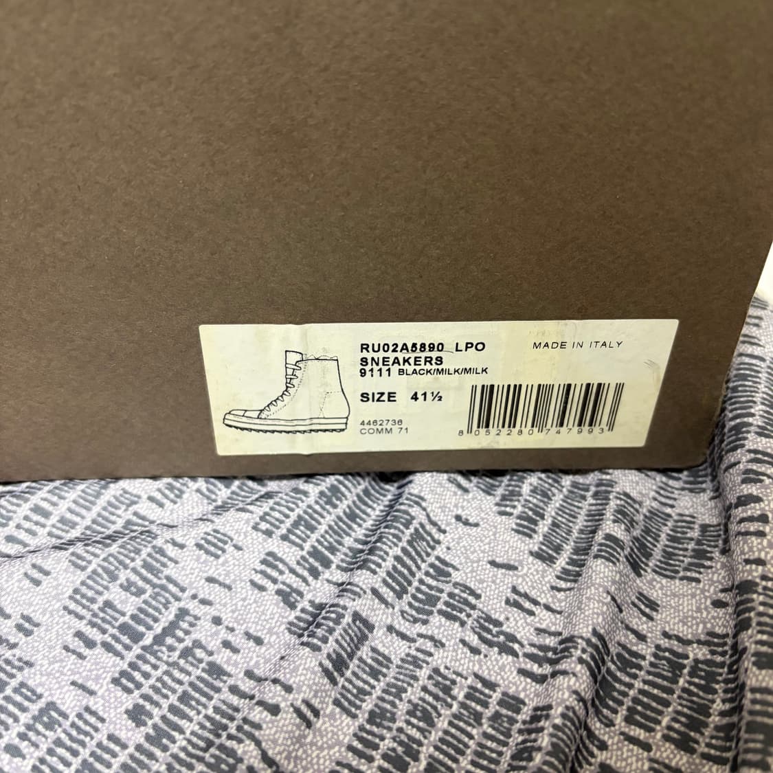 릭오웬스 LPO 컨버스 하이 상품이미지8