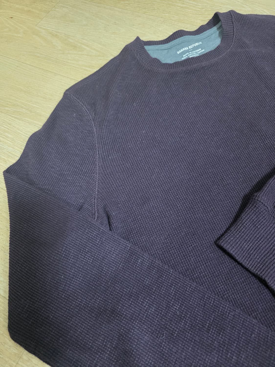 바나나리퍼블릭 라운드넥 와플 니트 S 상품이미지4