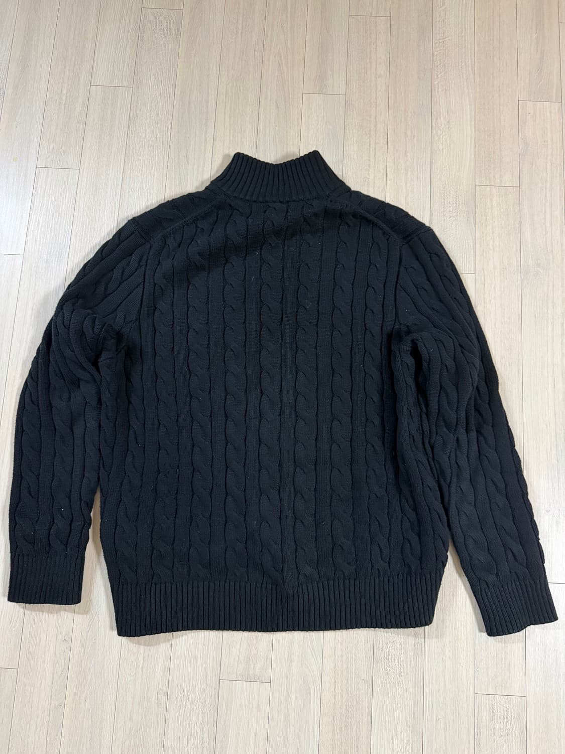 폴로 쿼터집업 케이블 니트 24FW 상품이미지2