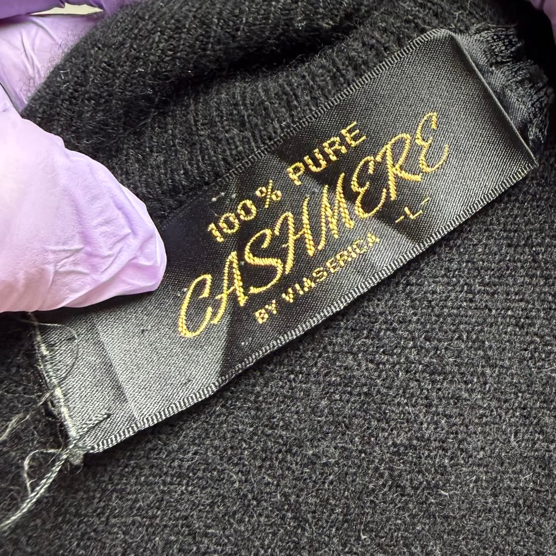 [캐시미어 100%] 블랙 터틀넥 목폴라 니트 L 상품이미지4