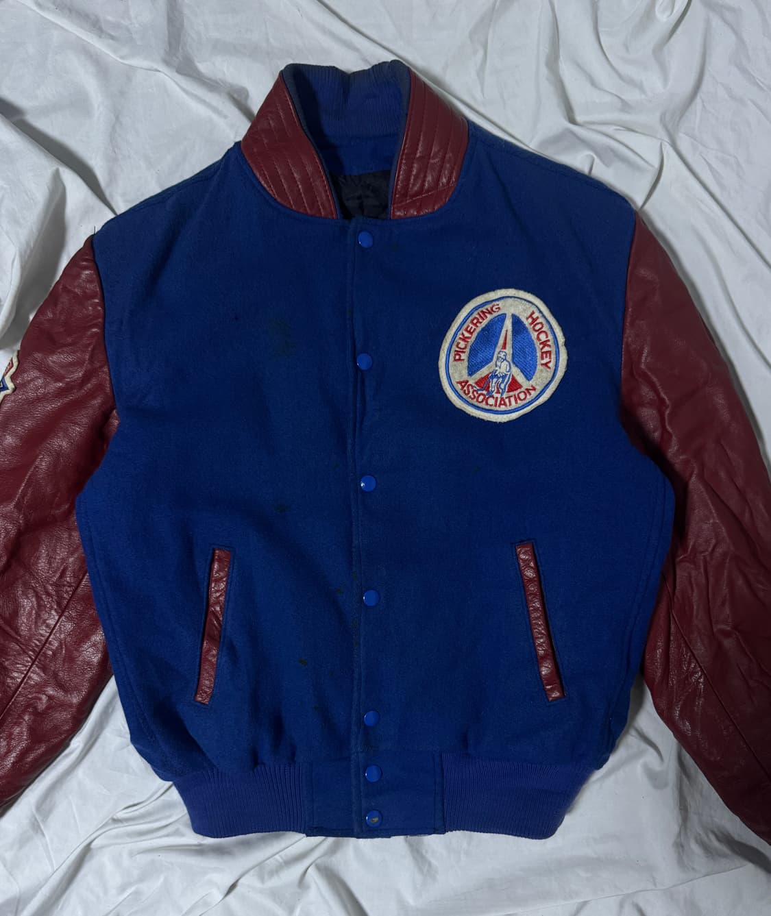 빈티지 캐나다 메이드 하키 팀 자수 패치 바시티 자켓 상품이미지5