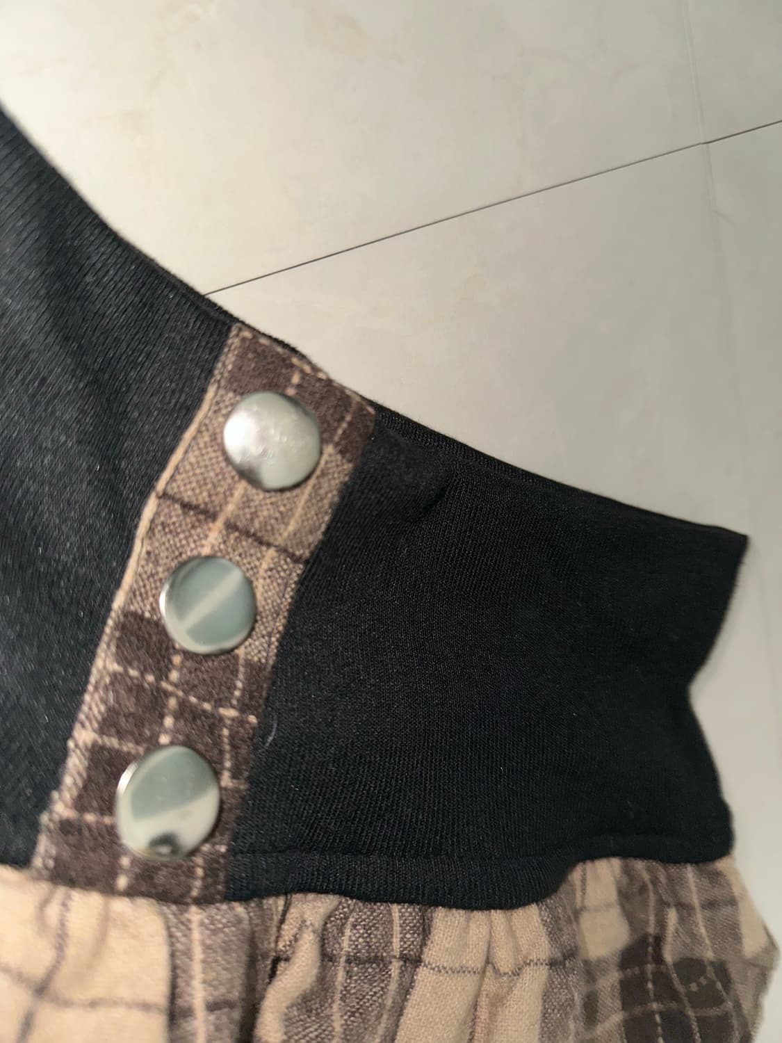 라떼히메갸루 체크프릴 치마바지 상품이미지4