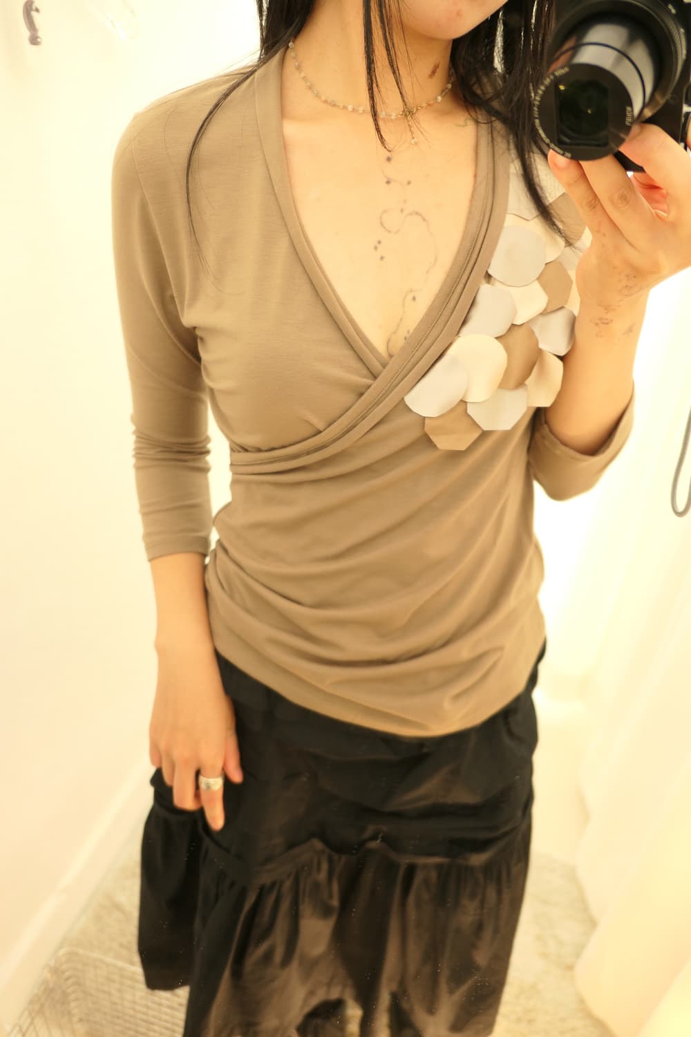 Corsage wrap top 상품이미지8