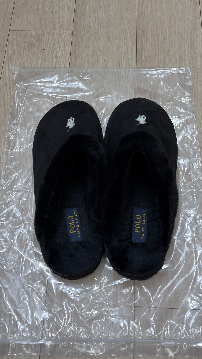 폴로 랄프로렌 블랙 털 슬리퍼 250-255사이즈 상품이미지4