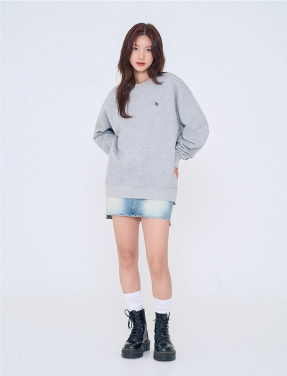 (새상품)AGOD 에이지오디 맨투맨 남녀공용 상품이미지5