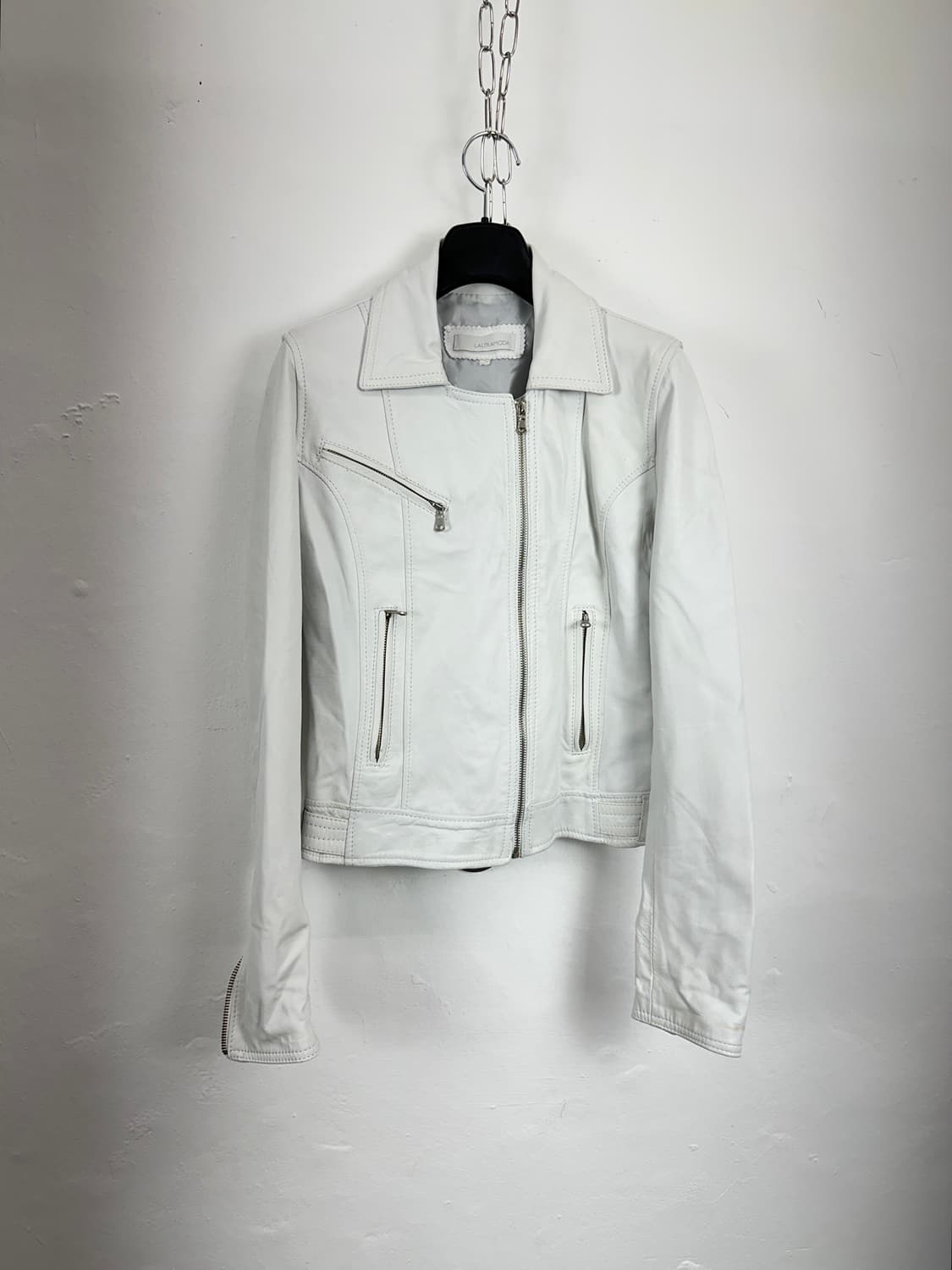 Asymmetric Lambskin Leather Jacket 상품이미지4